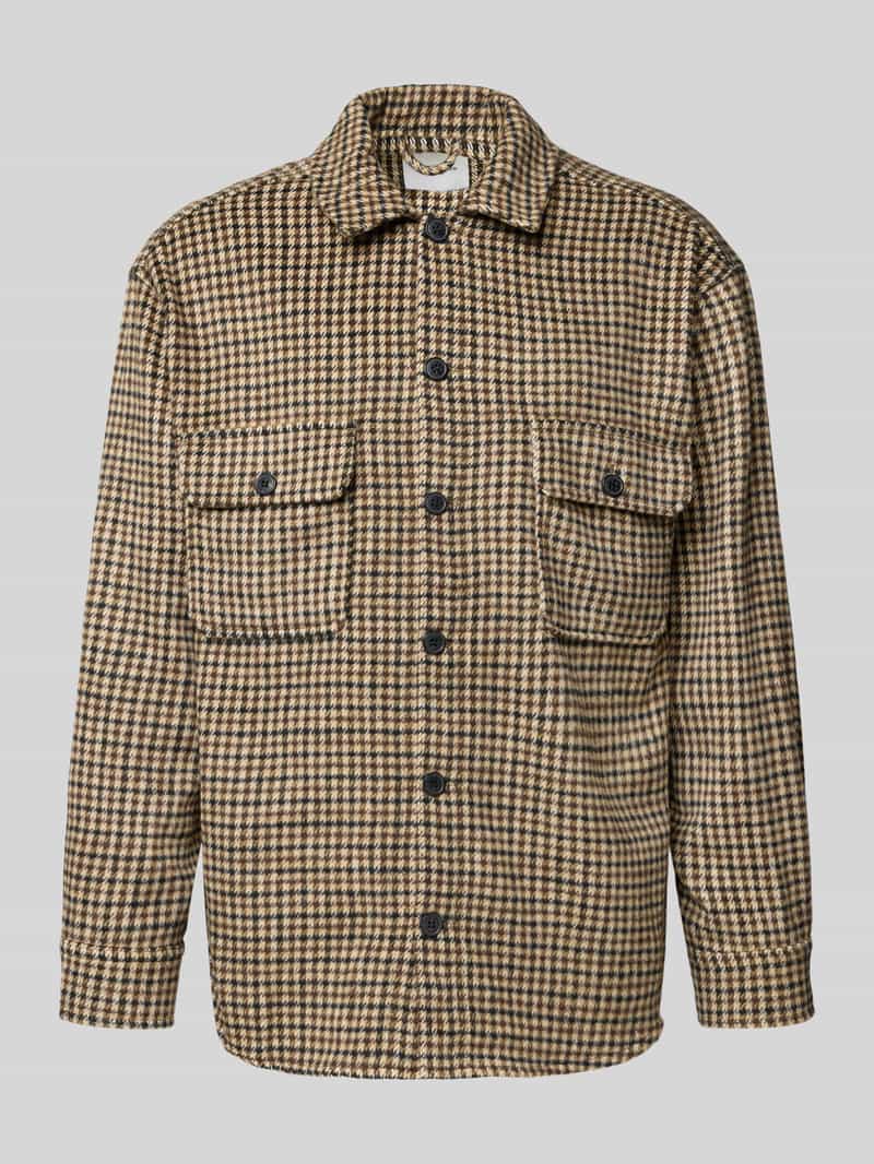 jack & jones Regular fit overhemdjack met borstzakken model 'BRADLEY'