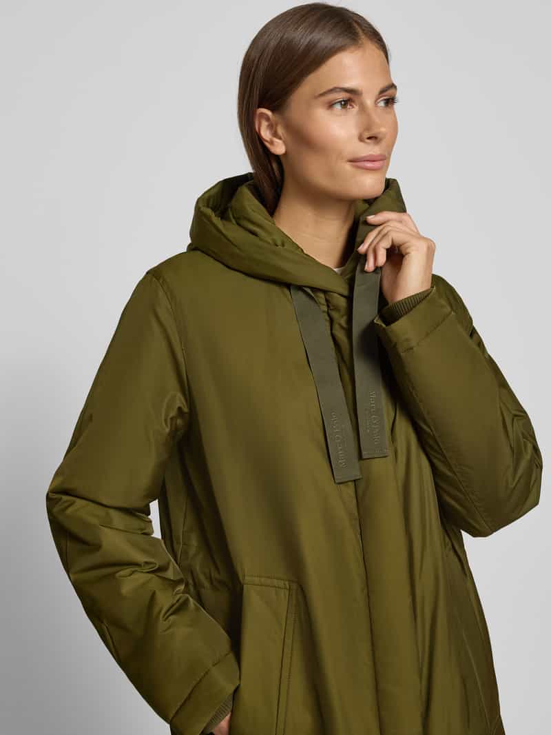 Marc O'Polo Regular fit lange parka met capuchon