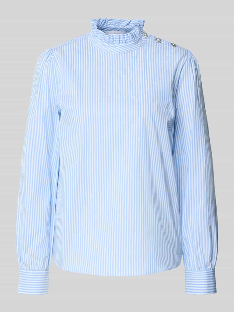 Rich & Royal Regular fit blouse van katoenmix met opstaande kraag