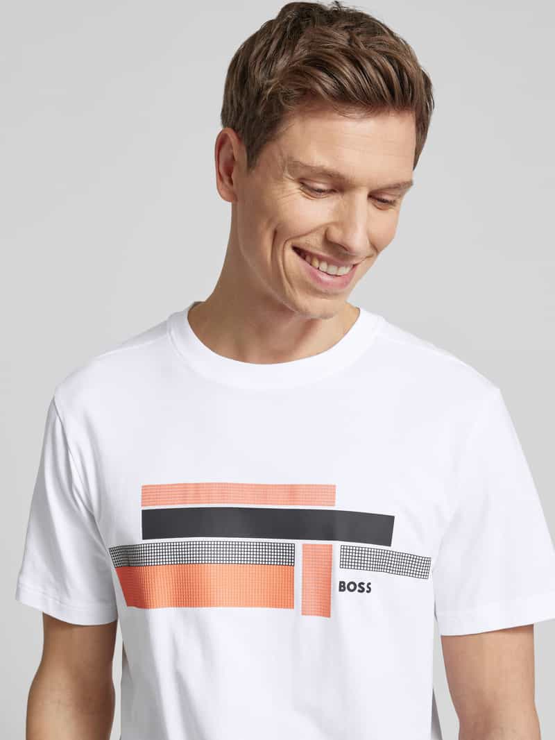BOSS Green T-shirt met labelprint