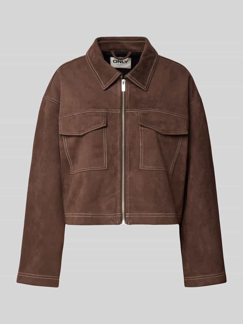 Only Oversized jack in wildleerlook model 'STINA'