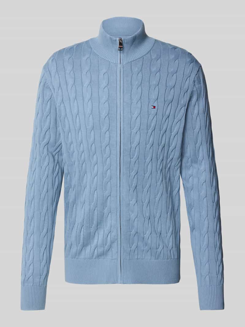 Tommy Hilfiger Regular fit gebreid jack van puur katoen
