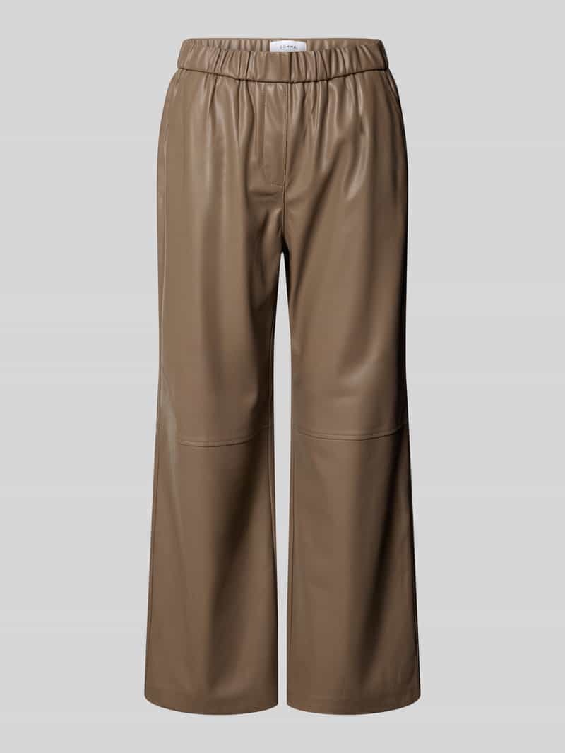 comma Bootcut-broek in leerlook