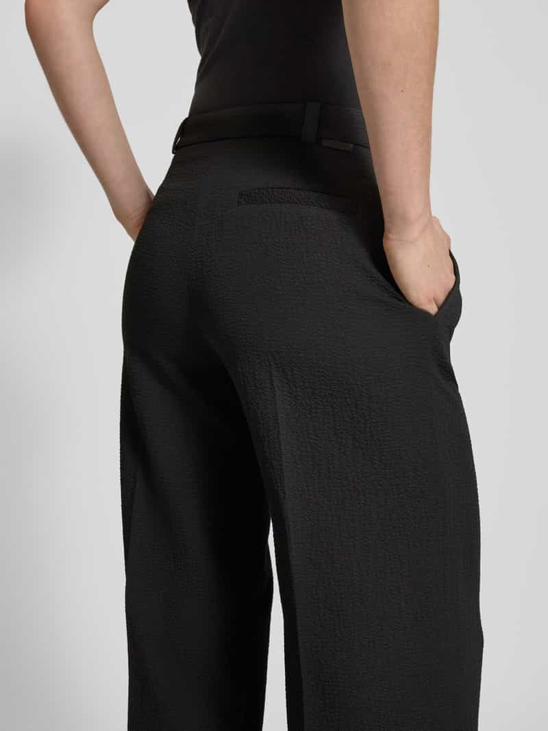 HUGO Wide leg pantalon met persplooien model 'Hasene'