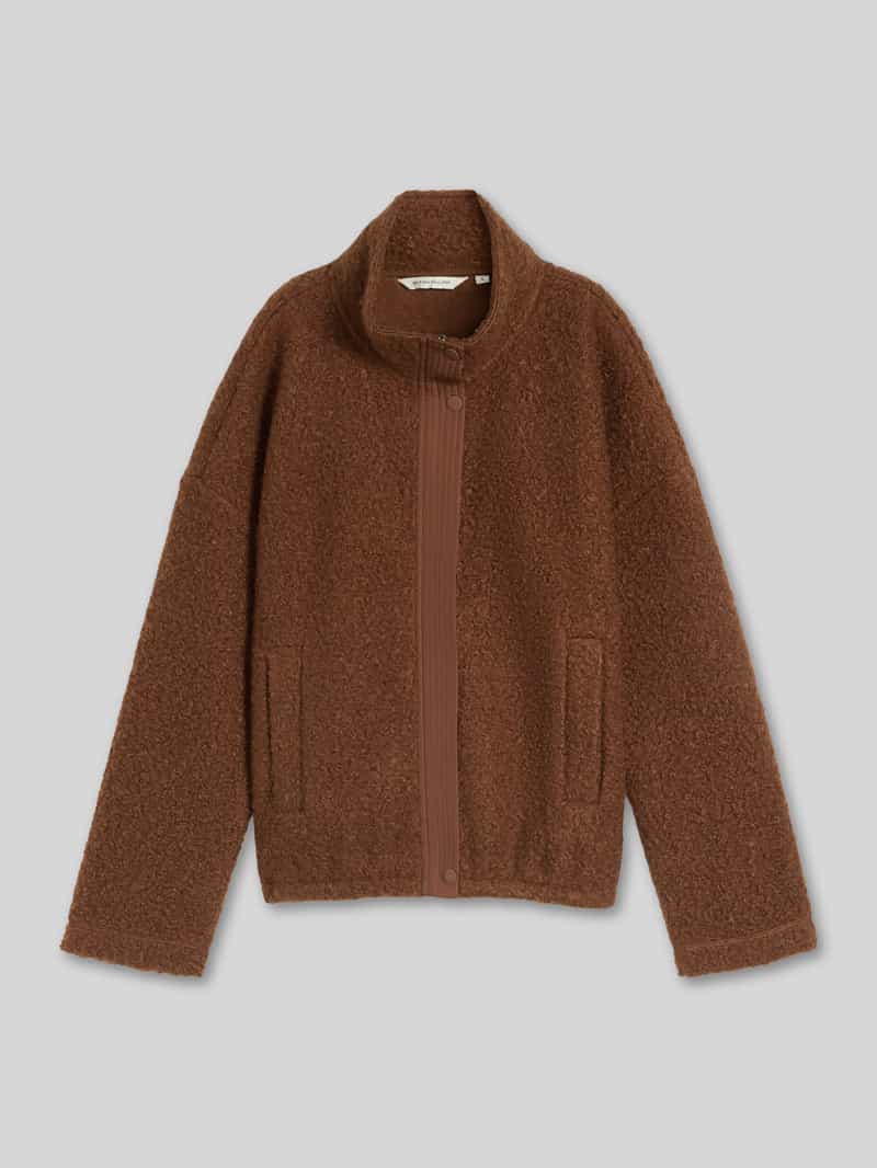 Tom Tailor Regular fit teddyjack met hoge opstaande kraag