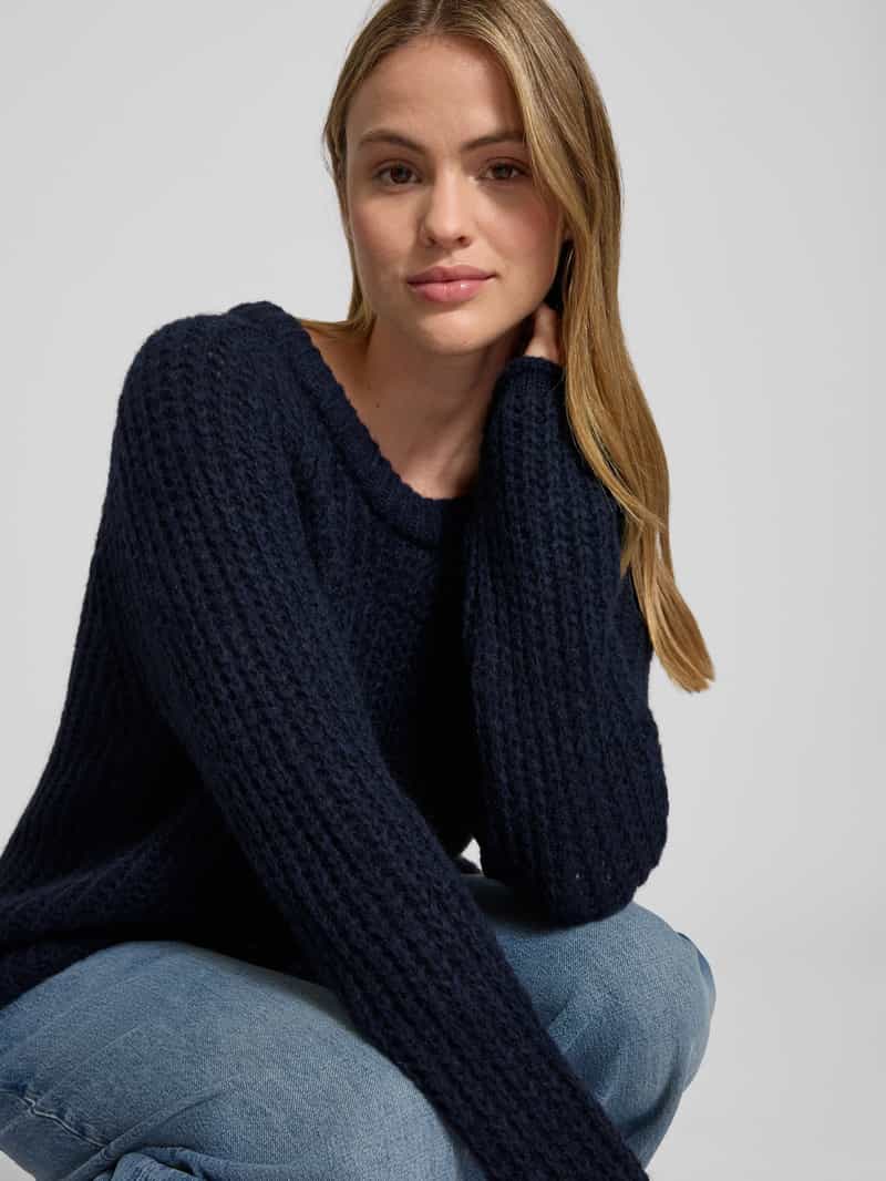 Smith and Soul Gebreide pullover met wol en mohair model 'Raglan'