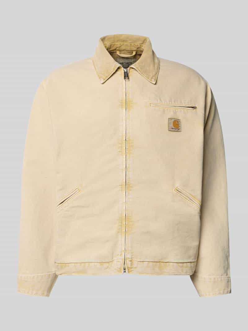 Carhartt Work In Progress Jack met platte kraag en ritssluiting