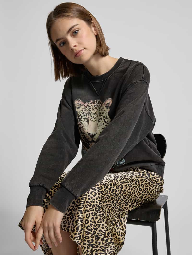 Only Comfort fit sweatshirt van katoenmix model 'LUCINDA'