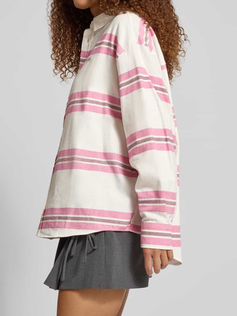 OH APRIL Relaxed fit overhemdblouse met labeldetail model 'Vivian'