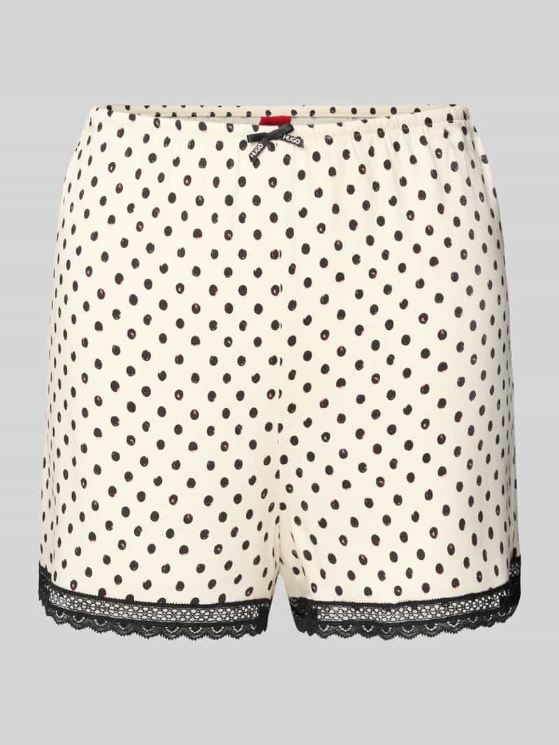 HUGO Korte pyjamabroek met elastische band model 'POLKA'