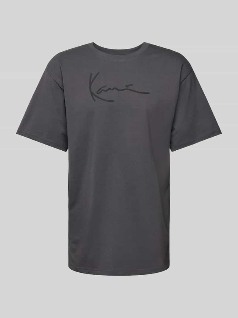 Karl Kani T-shirt met labelprint, model 'Signature'
