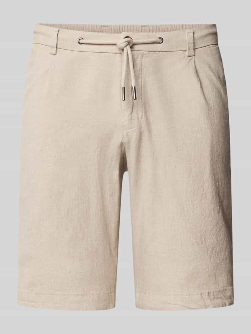 Bugatti Slim fit korte broek met tunnelkoord
