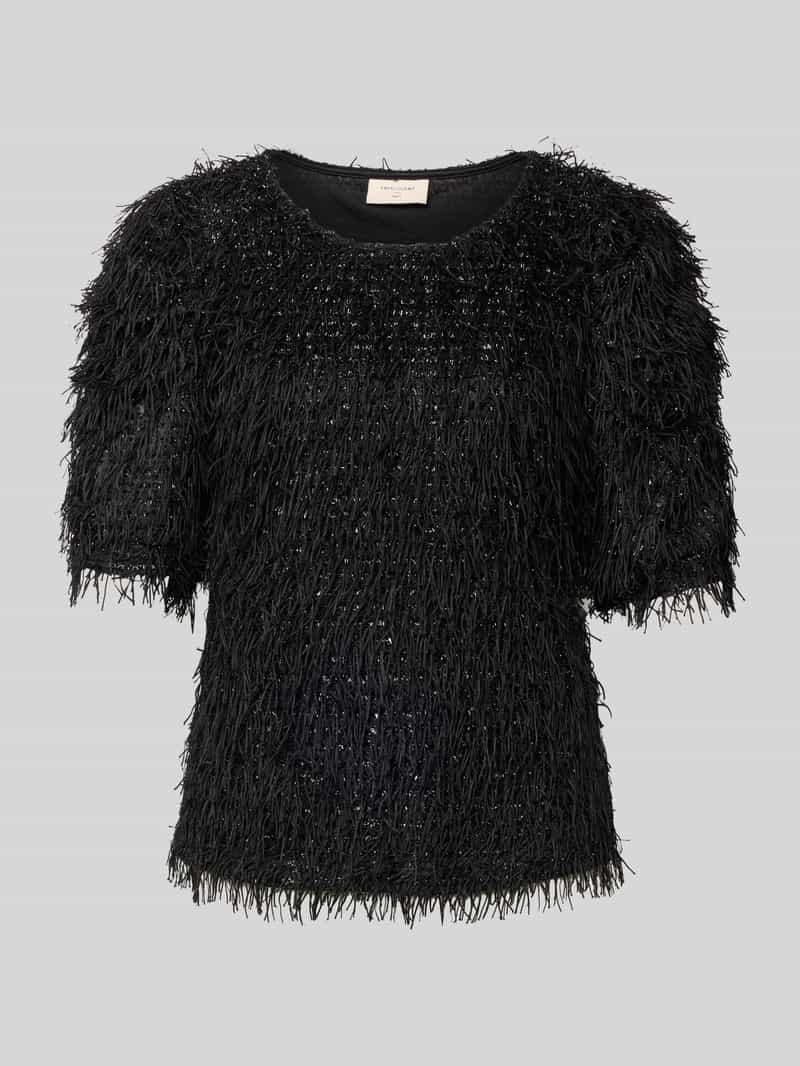 FREE QUENT Pullover met franjes en ronde hals model 'MARLIN'