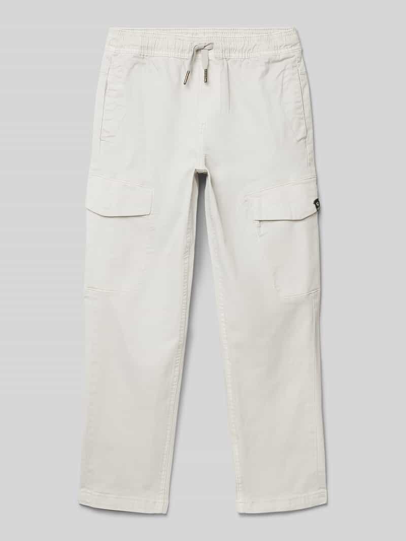 Garcia Straight leg cargobroek met labeldetail