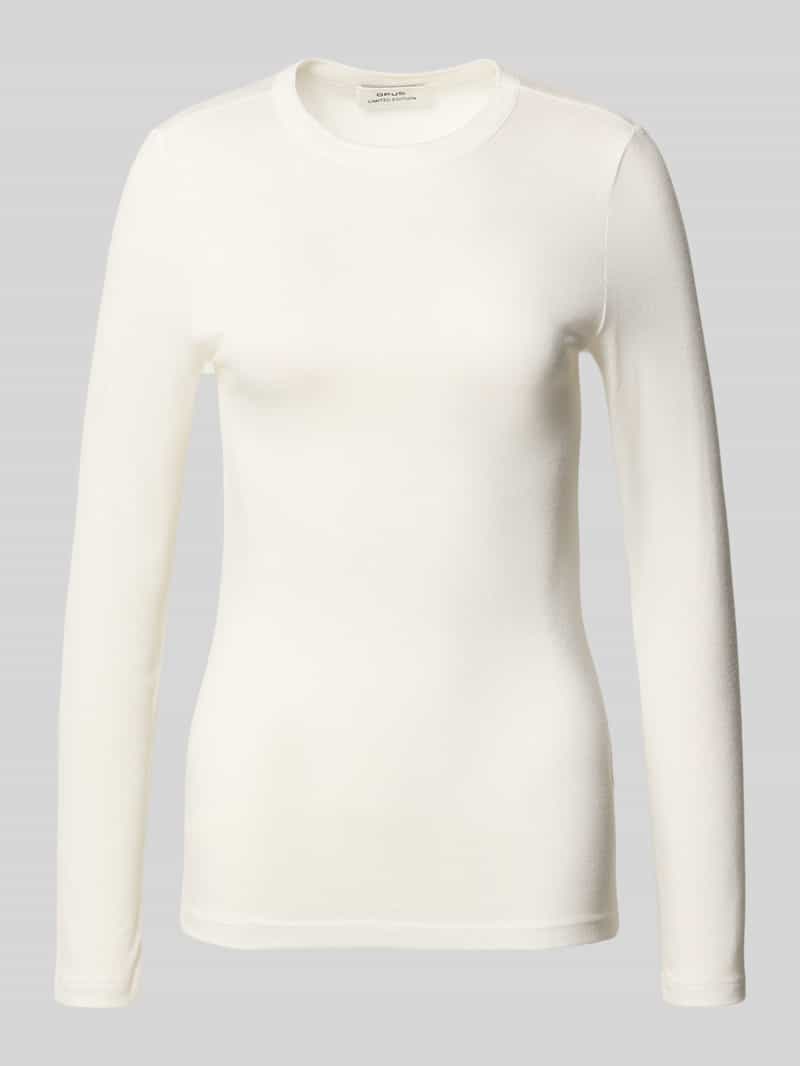 Opus Shirt met lange mouwen en ronde hals model 'Sifa'