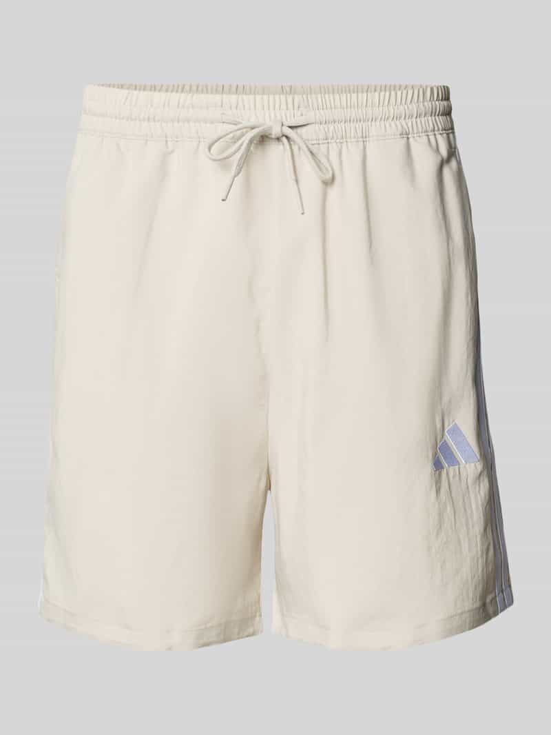 adidas Sportswear Korte broek met labelstitching en elastische band
