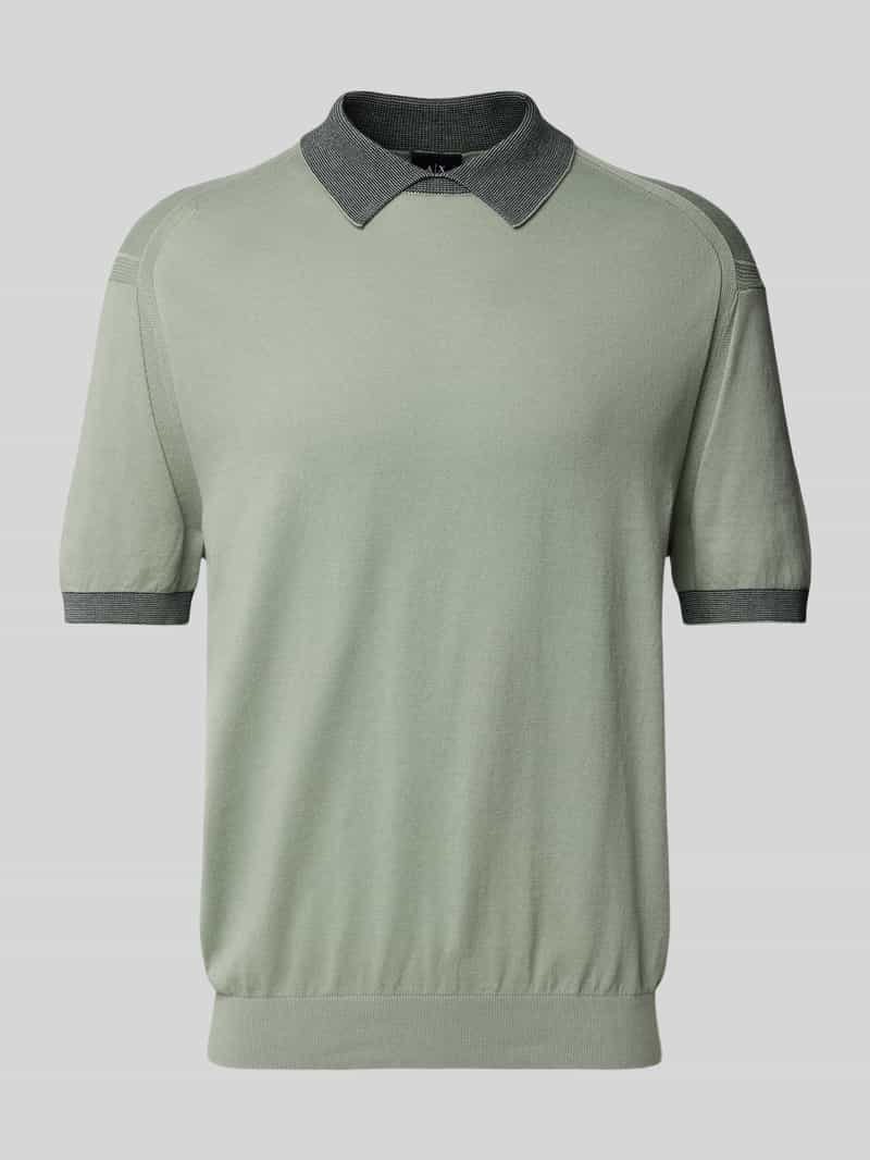 Armani Exchange Regular fit poloshirt met contrastgarnering