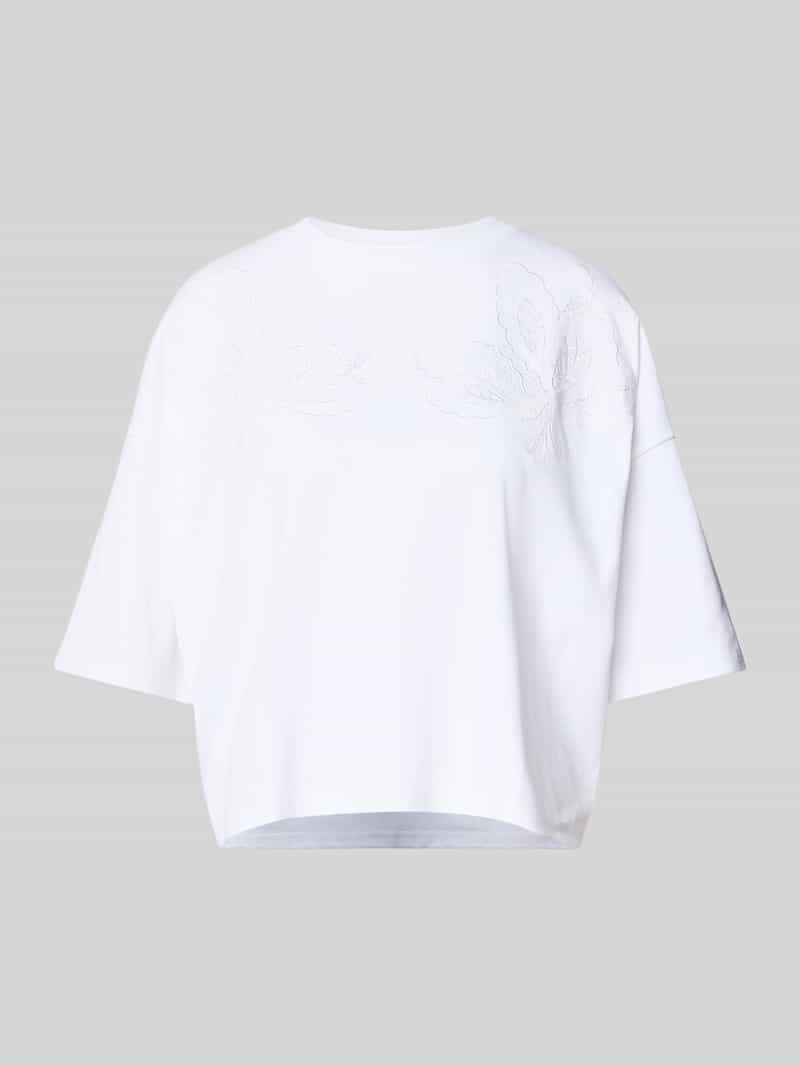 Boss T-shirt met motiefstitching model 'Enesse'