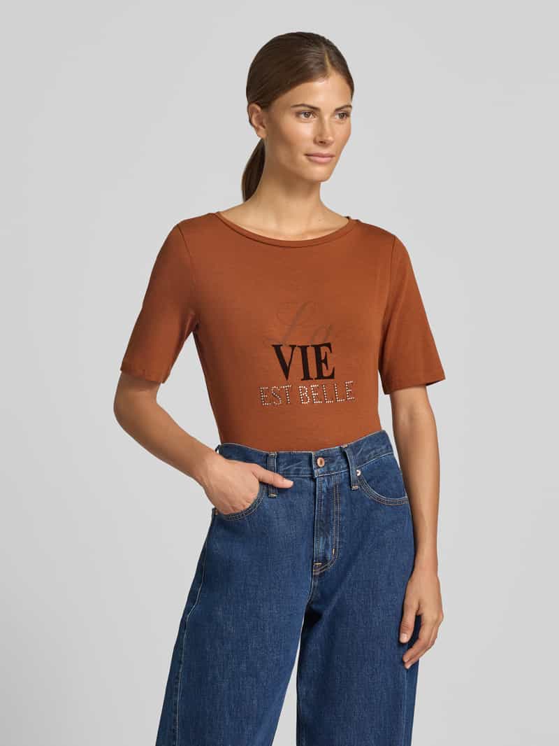 MORE & MORE T-shirt met strass-steentjes