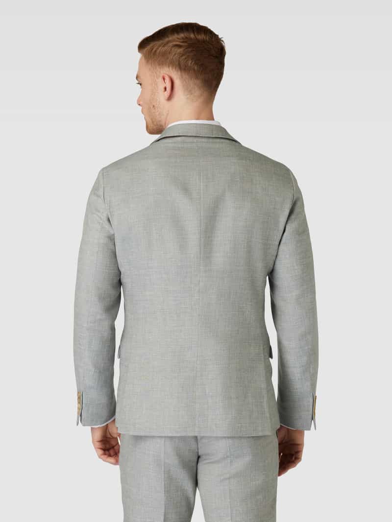 -knoops colbert in lindegroen met linnen ATELIER TORINO