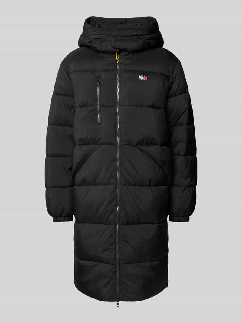 Tommy Jeans Regular fit gewatteerde lange jas met labelstitching model 'VAIL'