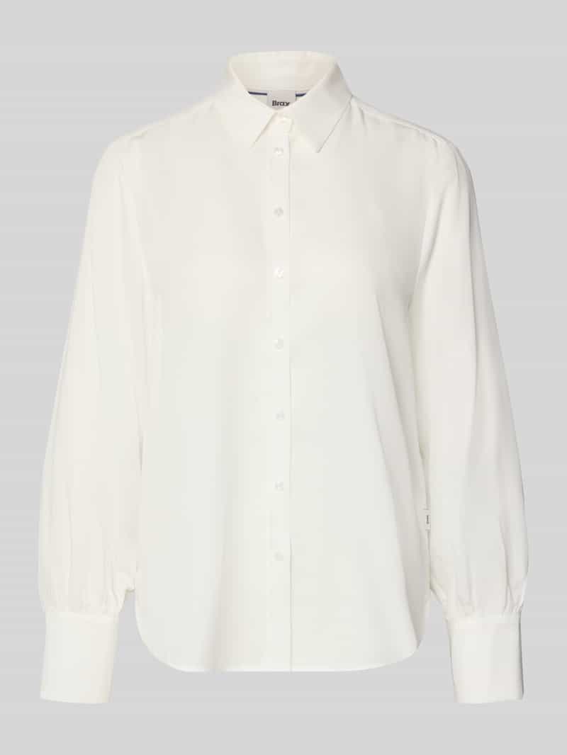 BRAX Regular fit overhemdblouse met manchetten model 'STYLE.VIC'