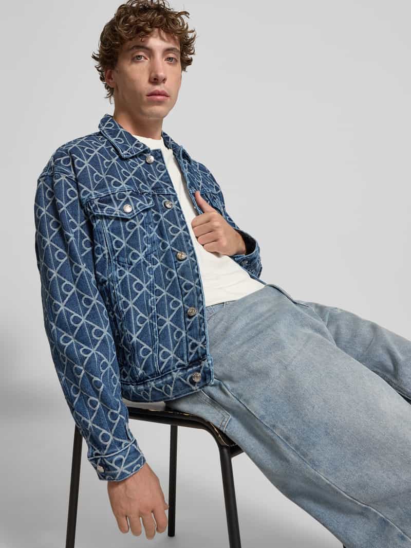 Calvin Klein Jeans Jeansjack met borstzakken en labeldetail