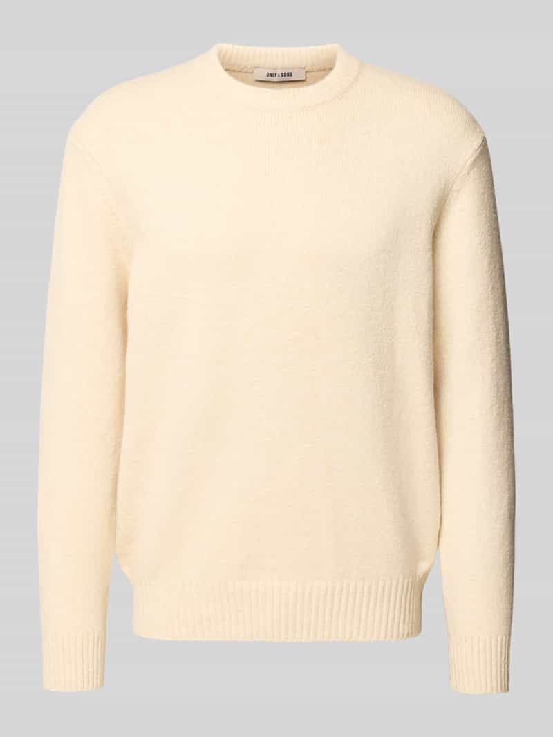 Only & Sons Relaxed fit pullover van katoenmix met wol model 'JAMES'