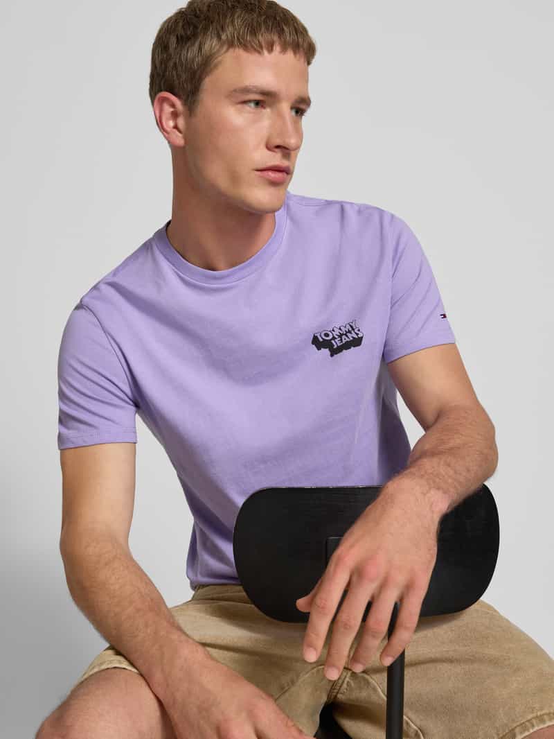 Tommy Jeans Slim fit T-shirt van puur katoen