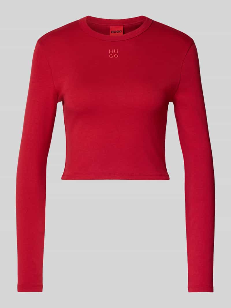 HUGO Regular fit T-shirt van katoenmix model 'DELORIS'