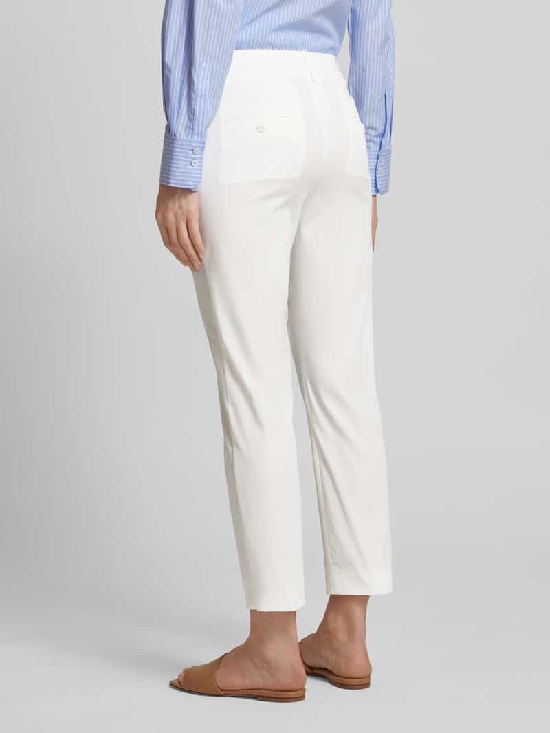 Slim fit stoffen broek met riemlussen, model 'CECCO' Weekend Max Mara