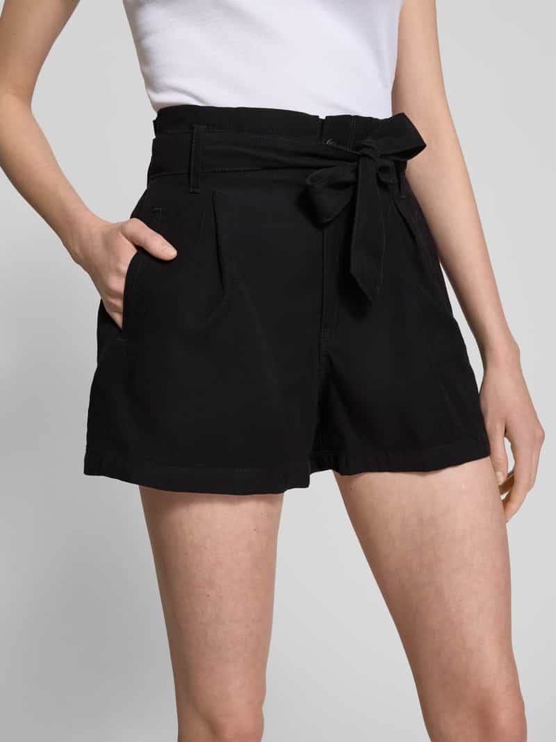 Only Regular fit korte broek met strikceintuur model 'LARIS'