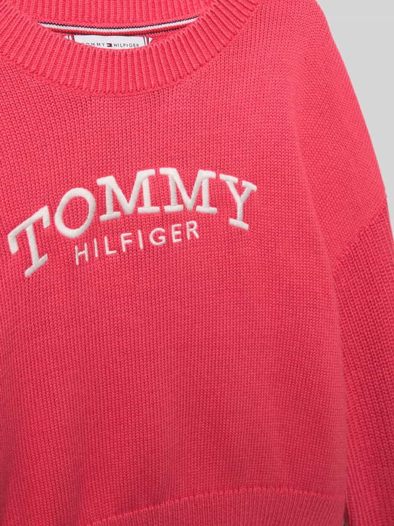 Tommy Hilfiger Teens Loose fit gebreide pullover van puur katoen