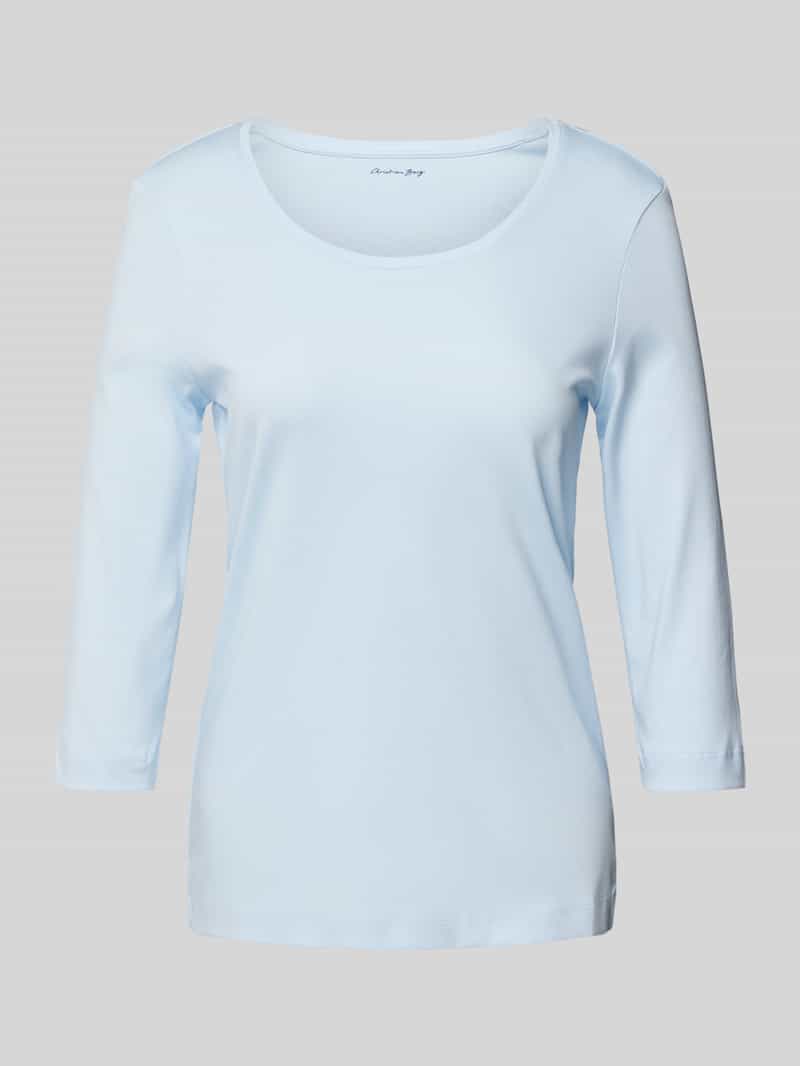 Christian Berg Woman T-shirt met 3 4-mouwen in effen design