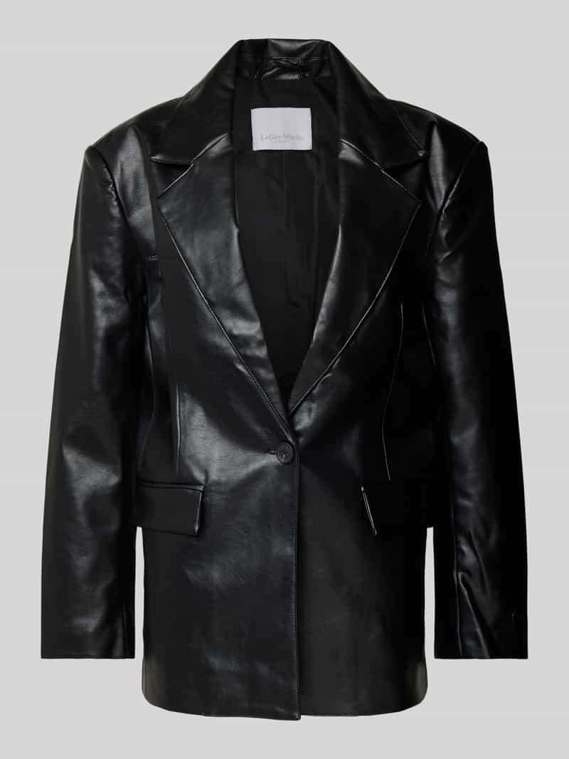 Blazer in leerlook, model 'Insa' - LeGer Studio-collectie
