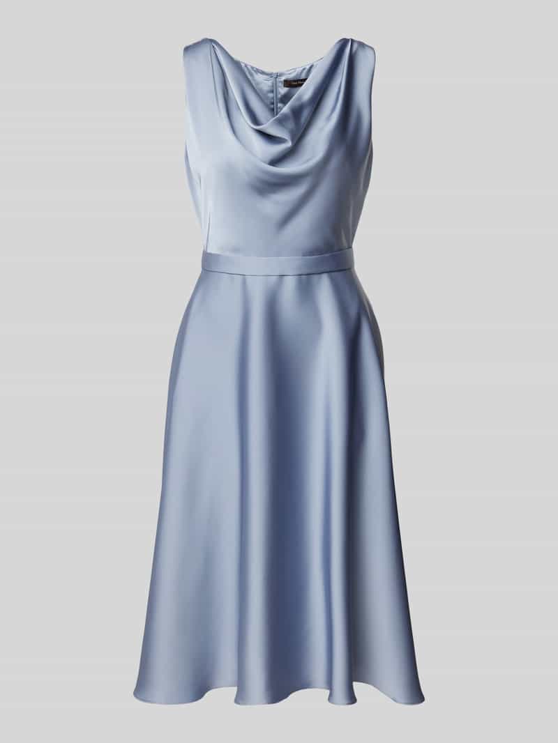 Vera Mont Knielange cocktailjurk met cascadehals