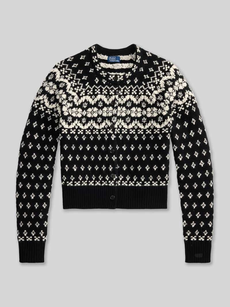 Polo Ralph Lauren Gebreid jack met geribde boord