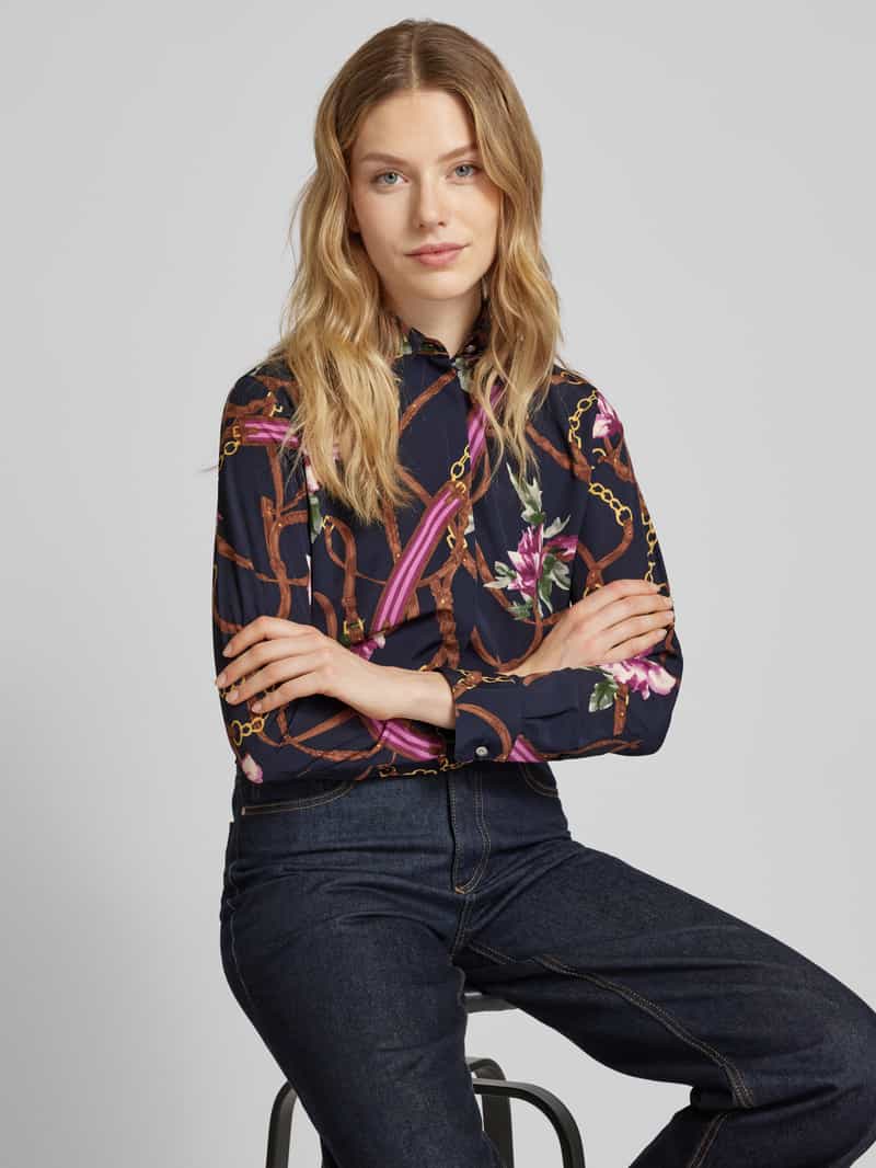 Lauren Ralph Lauren Blouse met blinde knoopsluiting model 'KRISTY'