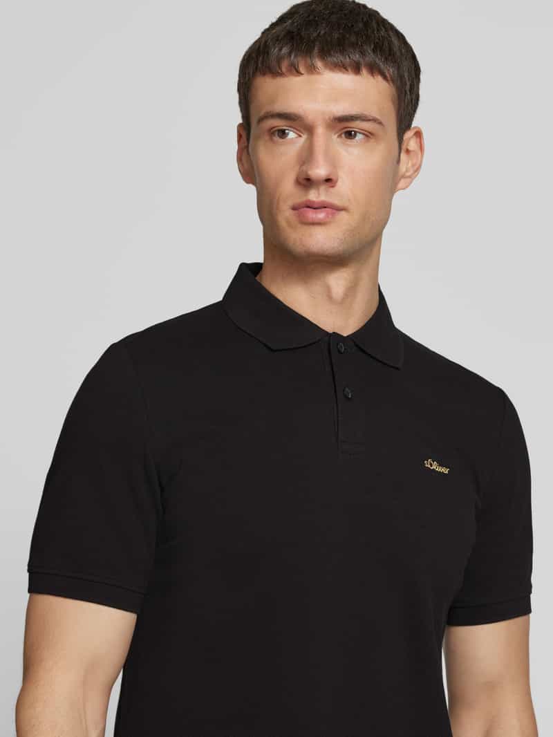 s.Oliver RED LABEL Regular fit poloshirt van puur katoen met labelstitching