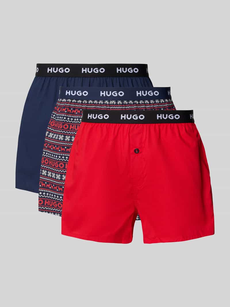 HUGO Regular fit boxershort van puur katoen