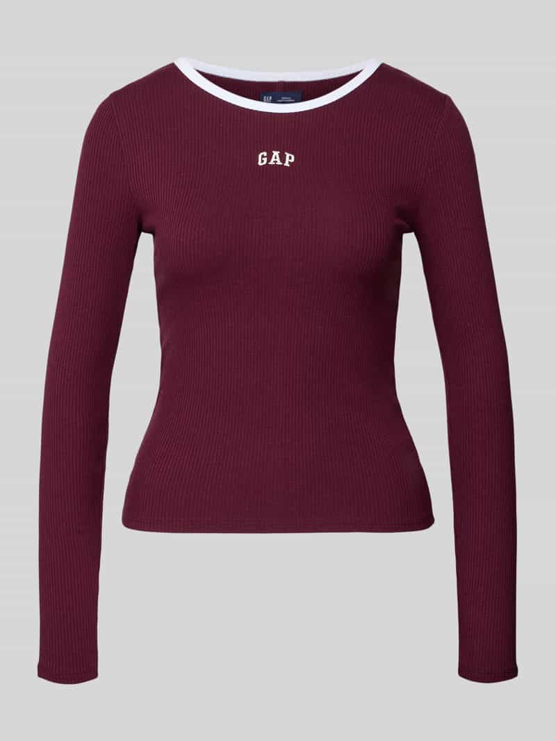 GAP Shirt met lange mouwen en labelstitching