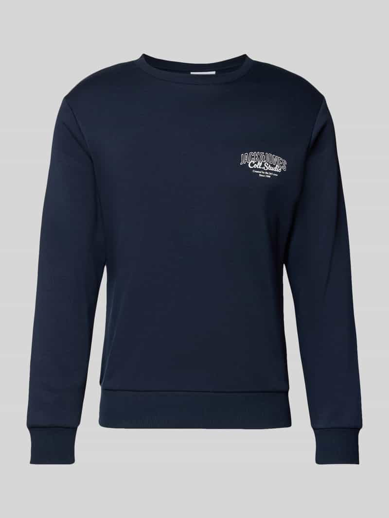 jack & jones Sweatshirt met labelprint model 'MAKOTO'