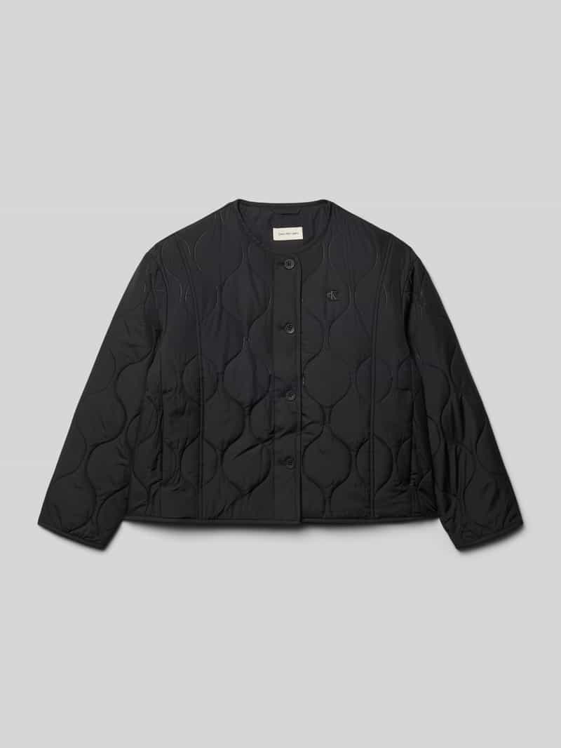 Calvin Klein Jeans Regular fit gewatteerd jack met logopatch model 'Quilted'