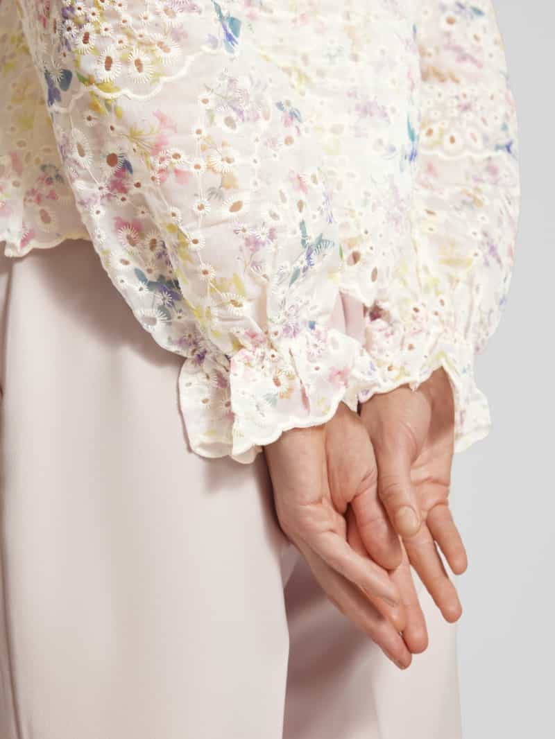 NEO NOIR Blouse met broderie anglaise model 'Candice'