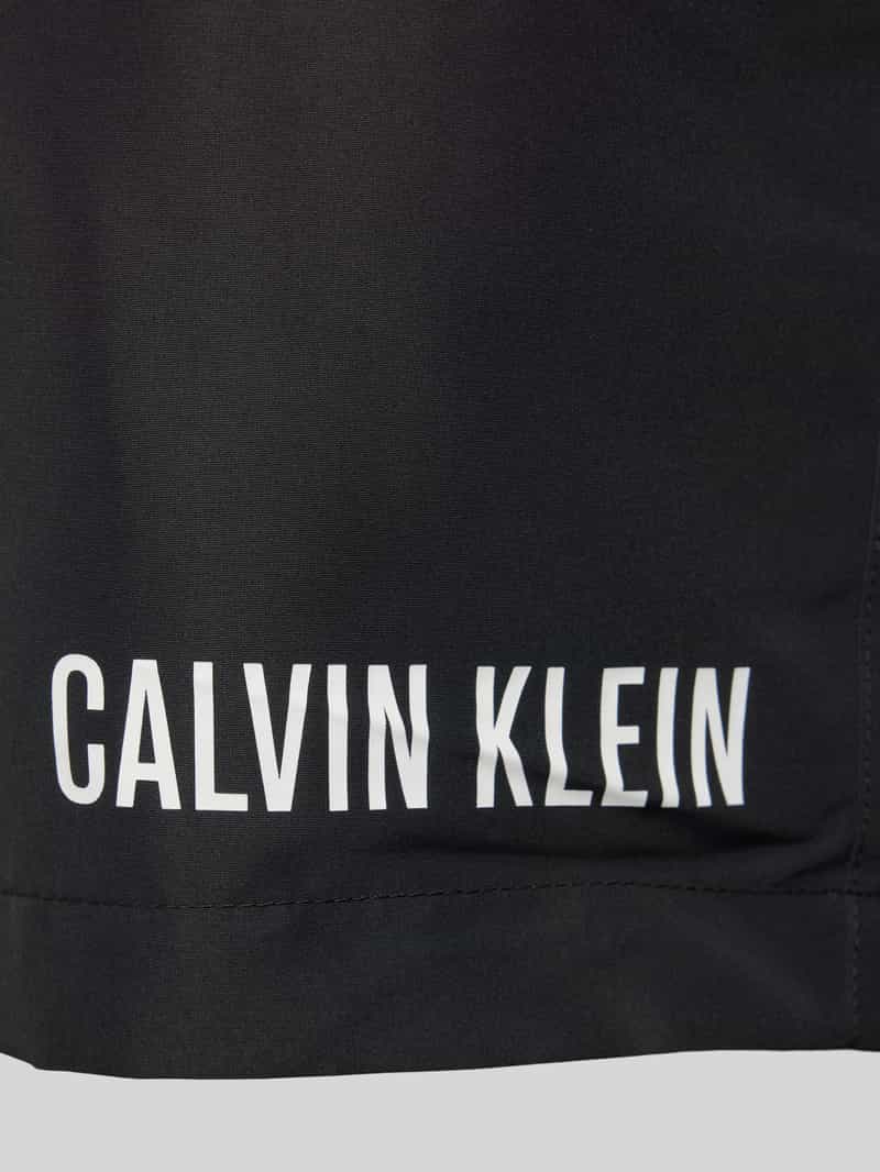 Calvin Klein Underwear Regular fit korte zwembroek met labelprint