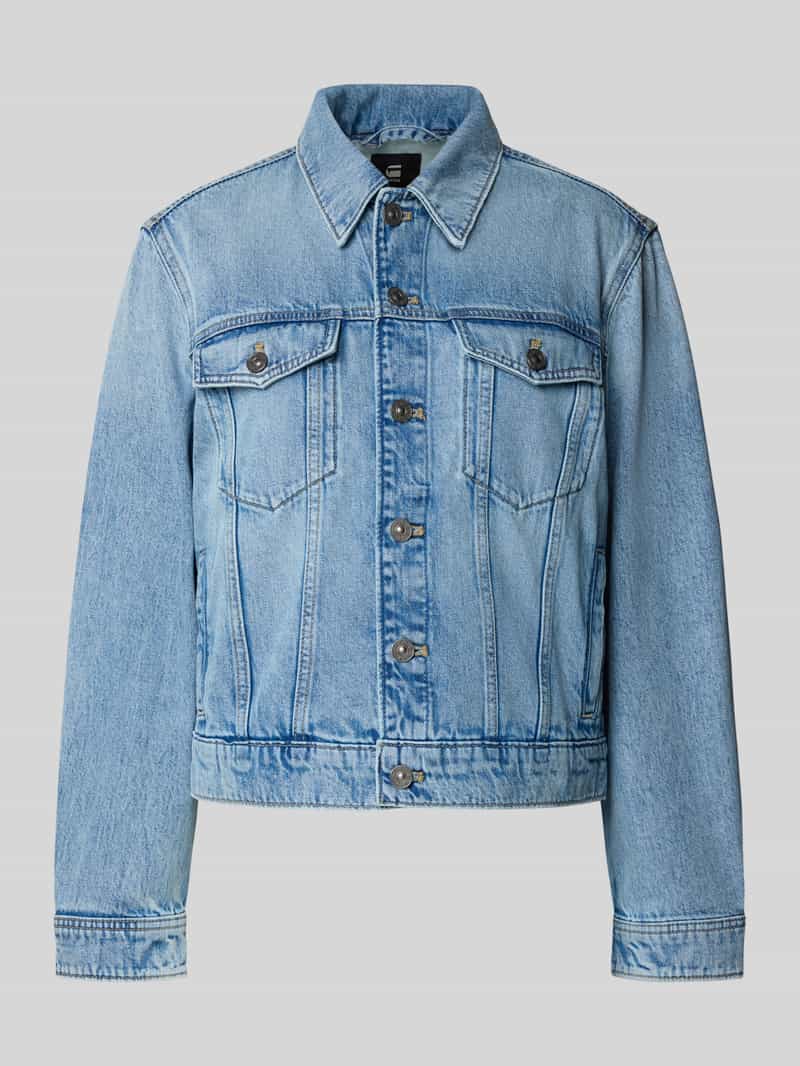 G-Star Raw Jeansjack met platte kraag en borstzakken