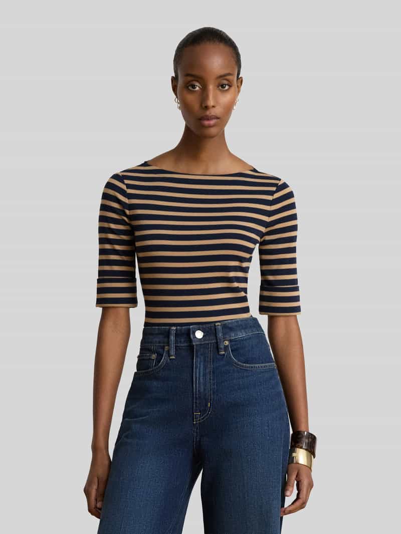 Lauren Ralph Lauren Slim fit t-shirt van katoenmix