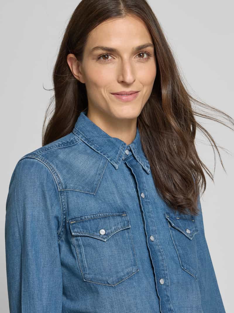 Polo Ralph Lauren Regular fit jeansoverhemd met klepzakken