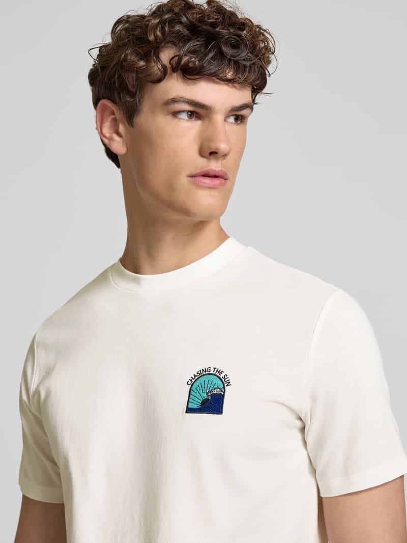 Blend T-shirt met motief- en statementstitching model 'JOBBE'