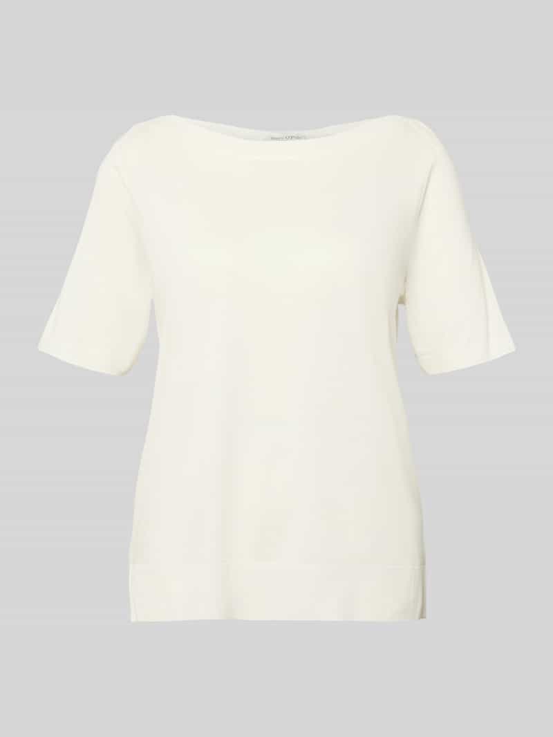 Regular fit T-shirt van mix van katoen en lyocell